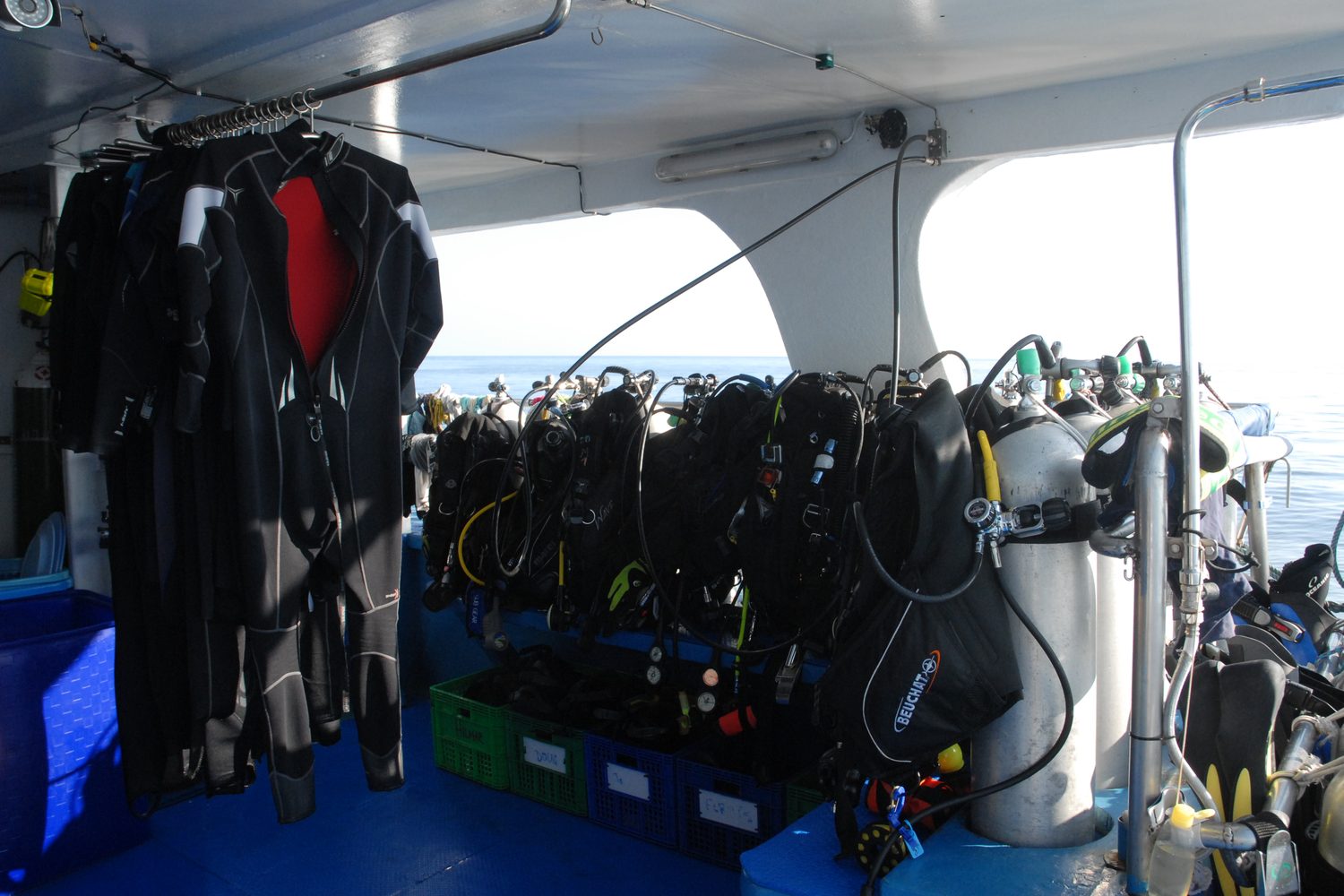 Dive deck of MV Dolphin Queen